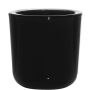 Soporte de cristal para vela de té NICK, negro, 7,5cm, Ø7,5cm