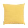 Cojín decorativo para sofá SILENA, amarillo claro, costuras decorativas, 45 x 45 cm