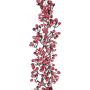 Guirnalda decorativa de bayas de nieve ZENMIR, con efecto nevado, roja, 185cm, Ø25cm