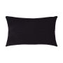 Cojín decorativo para sofá SILENA, negro, costuras decorativas, 50 x 30 cm