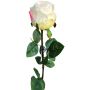 Rosa artificial SUNJIK, color crema-rosa, 75 cm