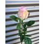 Rosa artificial SUNJIK, color rosa-crema, 75 cm