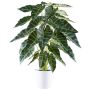 Alocasia Sanderiana artificial PIVLA, maceta de melamina, verde, 70cm