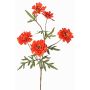 Rama decorativa de crisantemo PRUDENCE, Eco Collection, rojo-naranja, 75cm, Ø5-6,5cm