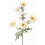Rama decorativa de crisantemo PRUDENCE, Eco Collection, crema-amarillo, 75cm, Ø5-6,5cm