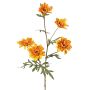 Rama decorativa de crisantemo PRUDENCE, Eco Collection, amarillo-naranja, 75 cm, Ø 5-6,5 cm