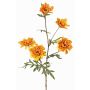 Rama decorativa de crisantemo PRUDENCE, Eco Collection, amarillo-naranja, 75cm, Ø5-6,5cm