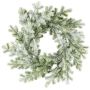 Corona decorativa de tejo FUVRO, congelada, blanco-verde, Ø28cm