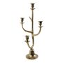 Portavelas con forma de cuernos ALLEANDRO de aluminio, para velas cilíndricas, dorado, 58 cm