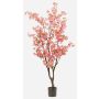Árbol de cerezo artificial JANKFUN con flores, tronco artificial, rosa, 175 cm
