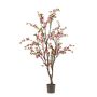 Árbol de magnolia artificial JINKFUN con flores, tronco artificial, rosa, 170 cm