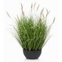 Hierba artificial para limpiar lámparas WALERIAN en bandeja decorativa, con panículas, verde, 60 cm