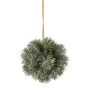 Pinos artificiales esféricos VORTAS, congelados, colgantes, verde-blanco, Ø 15 cm