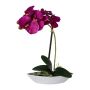 Orquídea Phalaenopsis artificial ORWAN, bandeja decorativa, raíces, lila, 30 cm