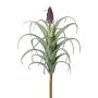 Suculenta artificial Tillandsia stricta KROST, varilla, flor, verde-morada, 23 cm