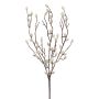Rama decorativa acianos SLORMA con flores, blanco, 70 cm