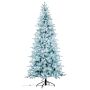 Abeto artificial con nieve ARENDAL, con nieve, LED, blanco y azul, 225 cm, Ø 115 cm