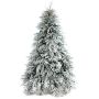 Árbol de Navidad artificial BRYNE con piñas, efecto escarchado, LED, 195 cm, Ø 140 cm