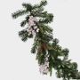 Guirnalda artificial de invierno NAMSOS, bayas, piñas, LED, 180 cm, Ø 35 cm