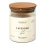 Vela perfumada FERDINANDINE en tarro, mezcla de cera de soja, lavanda, marfil, 10 cm, Ø 8 cm, 40 h - Fabricado en Alemania