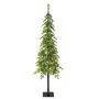 Árbol de Navidad artificial de tronco alto MOLDE DELUXE, con LED, 120cm, Ø20cm