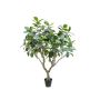 Árbol de caucho artificial BAKTIN, tronco artificial, maceta decorativa, verde, 240 cm