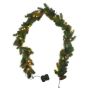 Guirnalda decorativa abeto FLIK, piñas, LED, caja de pilas, verde, 180 cm