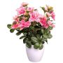 Flor artificial Azalea FRALVI en maceta decorativa, rosa, 26 cm
