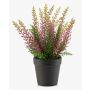 Erica artificial ELSAWO en maceta decorativa, crossdoor, lila, 30 cm