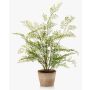 Planta artificial helecho GLERAN en maceta de terracota, raíces, verde, 65 cm