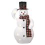 Muñeco de nieve decorativo COLWOOD con función de movimiento, LED, blanco-rojo-negro, 30 cm