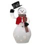 Muñeco de nieve decorativo COLWOOD con función de movimiento, LED, blanco-rojo-negro, 45 cm
