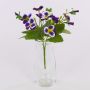 Flor artificial decorativa Pensamientos BAHNY en varilla, violeta-lila, 22 cm