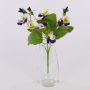 Flor artificial decorativa Pensamientos BAHNY en varilla, violeta-blanca, 22 cm