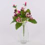 Flor artificial decorativa Pensamientos BAHNY en varilla, rosa-blanca, 22 cm
