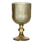 Copa de vino GENOVEFA con estrías, ámbar-transparente, 16 cm, Ø 9 cm