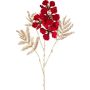Rama decorativa de árbol de fuego FROLKA con flores, rojo dorado, 85 cm