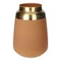 Jarrón de cristal FLORINI, rosa antiguo-dorado mate, 24,2cm, Ø17cm