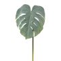Hoja artificial Philodendron Monstera Deliciosa MELIAT, verde grisáceo, 80 cm