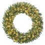 Corona de abeto artificial AMARILLO, verde, LEDs, Ø90cm