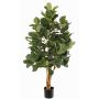 Árbol artificial de ficus lyrata TUNGA, troncos naturales, verde, 150cm