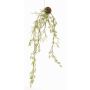 Planta colgante de bambú artificial ALECTO sobre bola de musgo, verde, 90cm