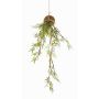Planta colgante de bambú artificial ALECTO sobre bola de musgo, verde, 60cm