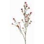 Flor de cera artificial NIANG, naranja-rojo, 80cm, Ø1,5-2,5cm