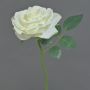 Rosa artificial NIKOLETA, blanco, 30cm, Ø12cm