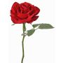Rosa artificial NIKOLETA, rojo, 30cm, Ø12cm