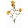 Ranúnculo artificial YARIS, naranja-amarillo, 65cm, Ø3-4,5cm