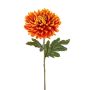 Crisantemo artificial DELPHINA, naranja-amarillo, 65cm, Ø14cm