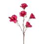 Rama de hibisco artificial URLANDO con flores, rosa, 85cm
