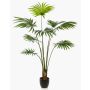 Palmera artificial de livistona rotundifolia FAVIOLA en maceta decorativa, 160cm